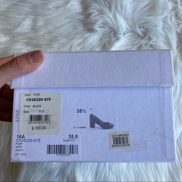 Chloe Lauren Black Scalloped Low Heel Pumps 35.5 - Picture 11 of 12